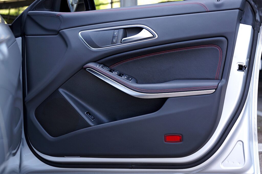 mercedes-benz, car, automotive, vehicle, luxury, car wallpapers, mercedes, auto, classic, leather seat, car door, blue car, blue door