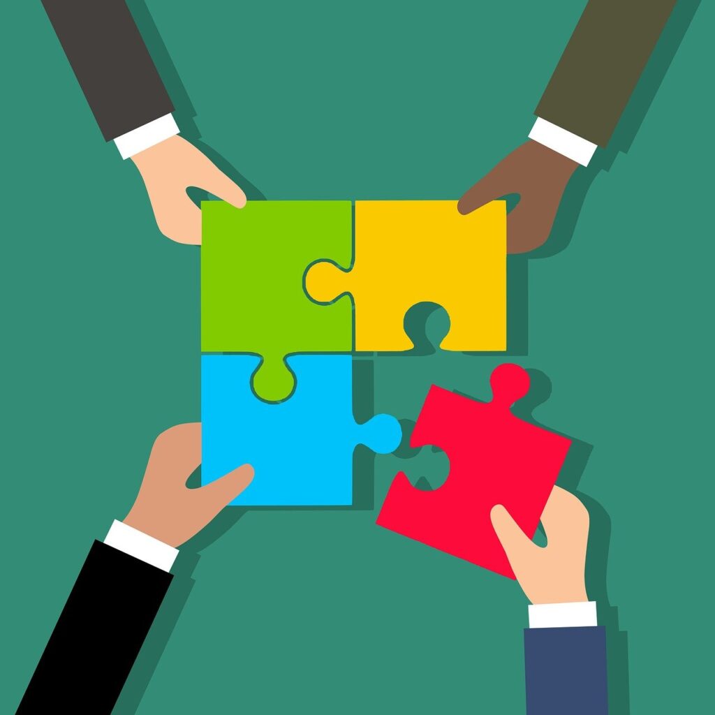 team, work, building, puzzle, pieces, hands, four, putting, multicolor, solution, together, concept, business, unity, cooperation, strategy, success, partnership, idea, join, connection, solve, fit, connect, people, puzzle, puzzle, puzzle, puzzle, puzzle, cooperation, partnership, join