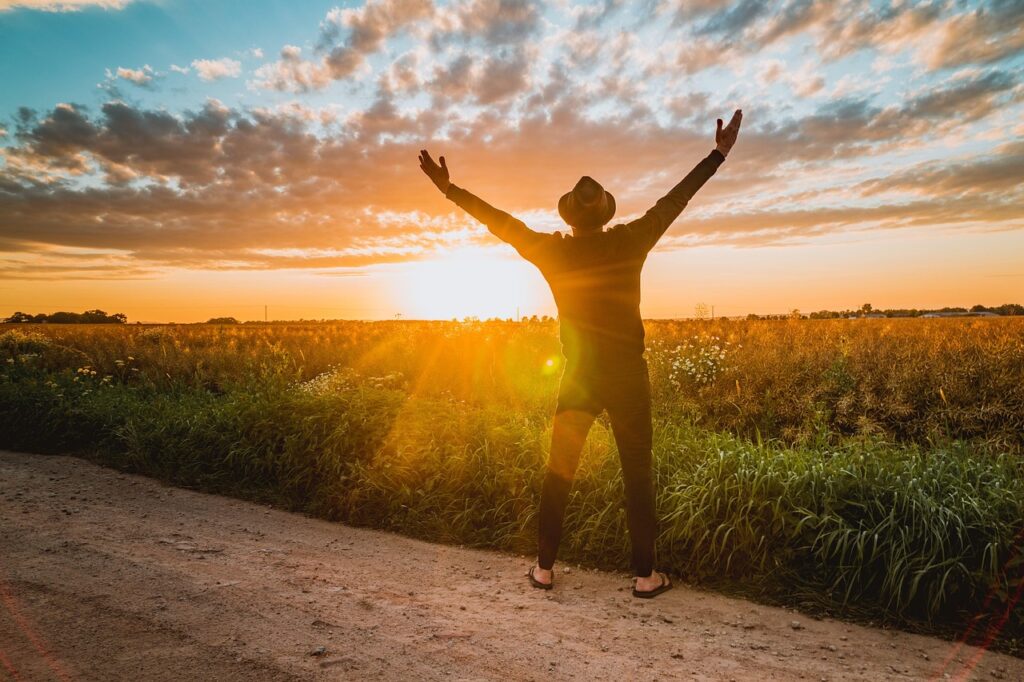 freedom, feel free, free, financially free, happiness, happy, sunset, carefree, nature, vacations, summer, pleasure, young, leisure time, fun, adventure, heaven, man, cap, headgear, clouds, blue, feel free, feel free, happy, happy, happy, happy, happy, pleasure, pleasure