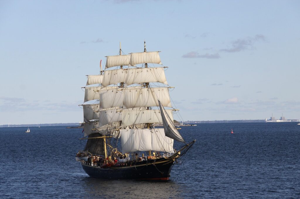 sailing ship, training ship, ship, master, sea, water, shipping, marine, sails, education, sailing, nature, tremaster
