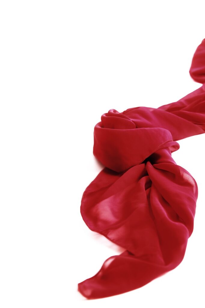 red, silk, scarf, textile, fashion, accessory, accessories, stylish, classy, fabric, tissue, in, form, cloth, material, on, white, still life, silk, scarf, scarf, scarf, scarf, scarf, cloth