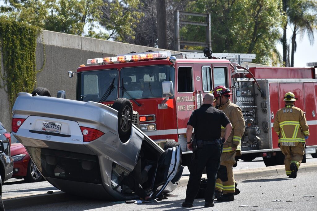 accident, car, firetruck, first responders, firemen, car wallpapers, policeman