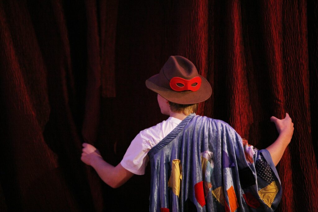 theatre, curtain, cap, the back, costume, mask, stage, stage curtain, acting, theatrical performance, performance, acting, acting, acting, acting, acting