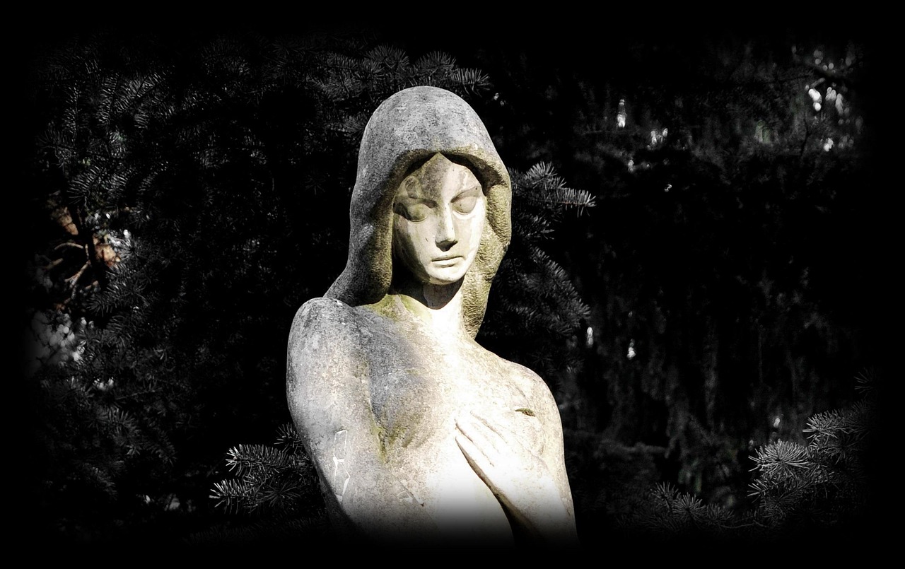 statue, woman, monument, memento