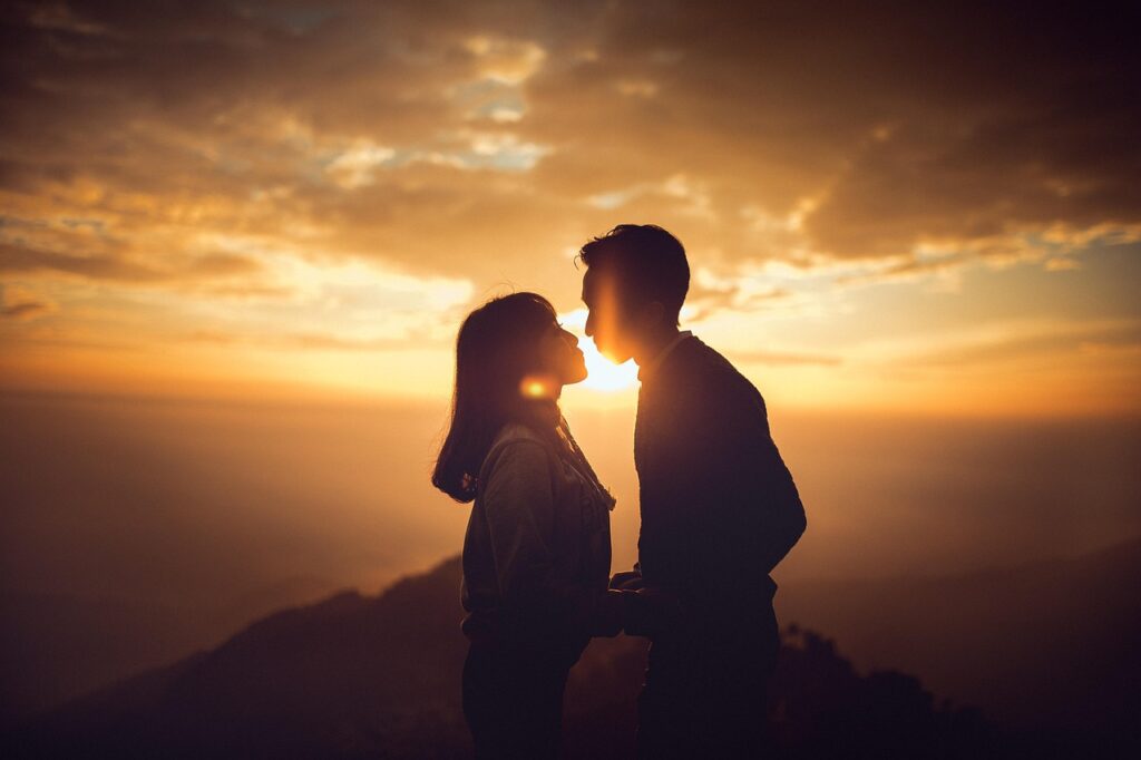 valentines day background, wedding, happy, nature, love, sunset, mountain, cloud, forest, wife, husband, pair