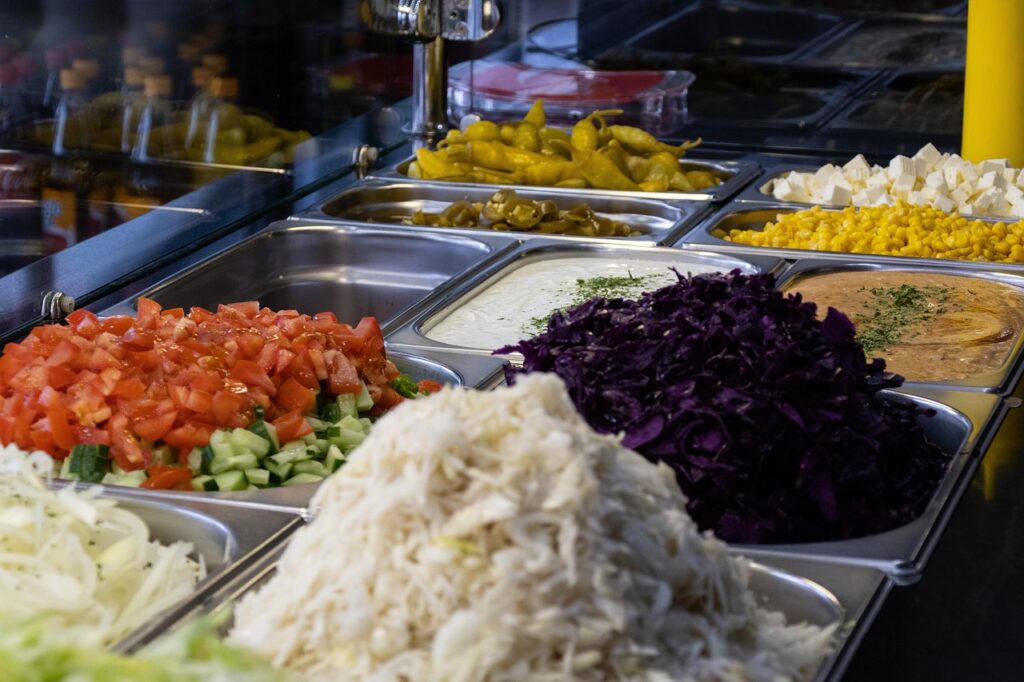 buffet, catering, cafeteria, kitchen, counter, dinner, fast food, ingredients, kitchen counter, lunch, food preparation, cafeteria, cafeteria, cafeteria, cafeteria, cafeteria