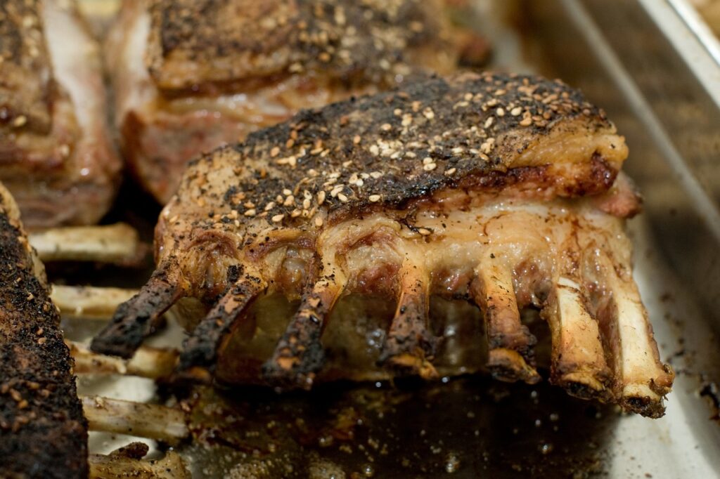 rack of lamb, rack, lamb, chops, cutlets, meat, cooking, roasted, bone, brown, cooked, bone-in, catering, brown cooking, brown meat, catering, catering, catering, catering, catering