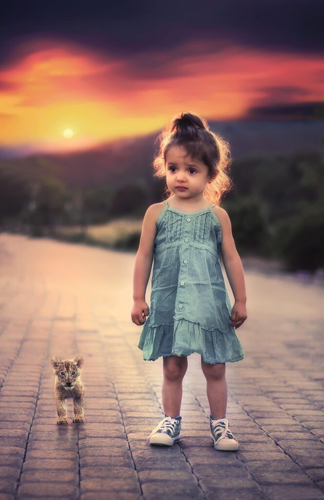 girl, standing, pet, child, toddlers, sad girl, worried, sad, portrait, kid, little girl, childhood