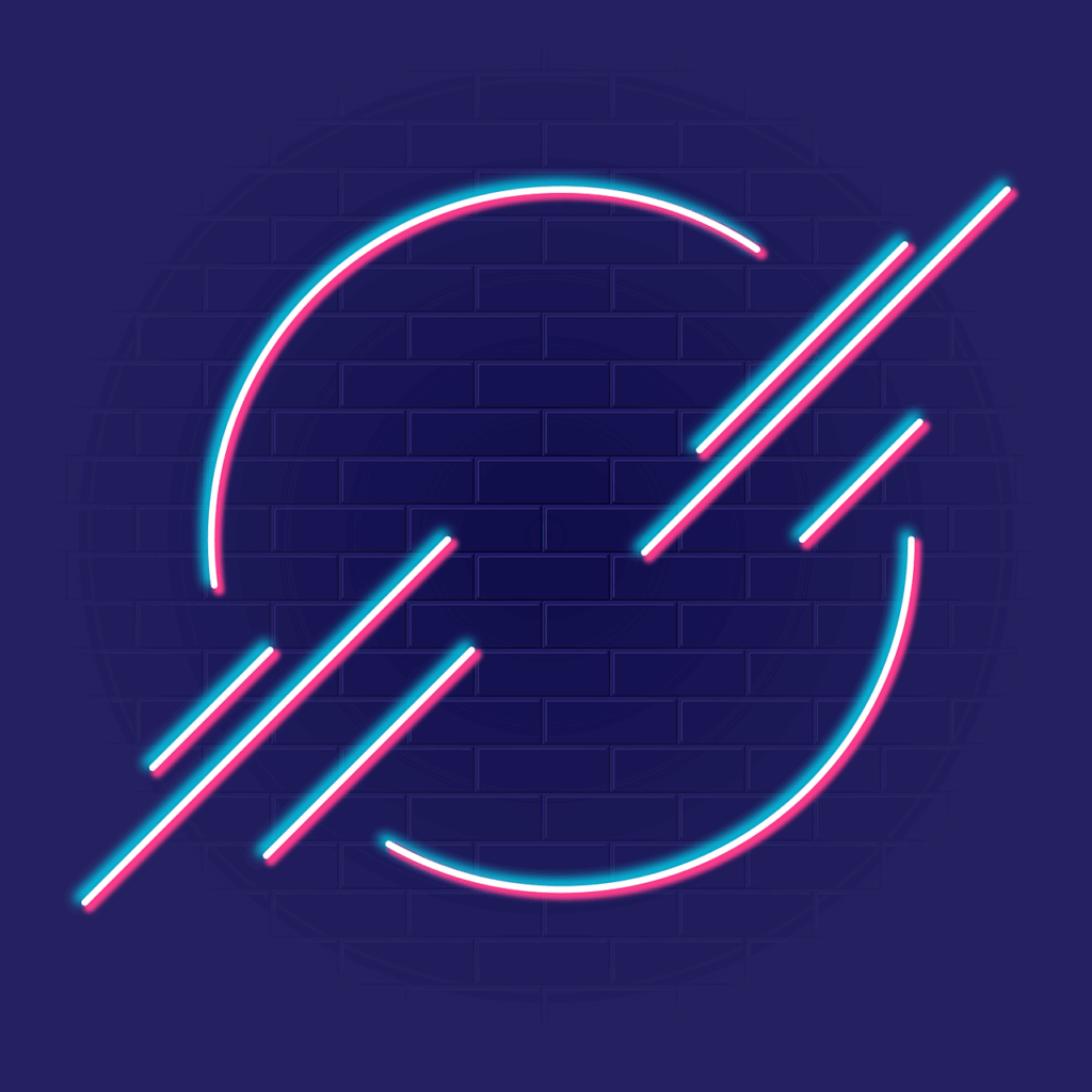 neon, lights, glitch, wall, brick, night, dark, lines, illumination, neon, neon, neon, neon, neon, glitch