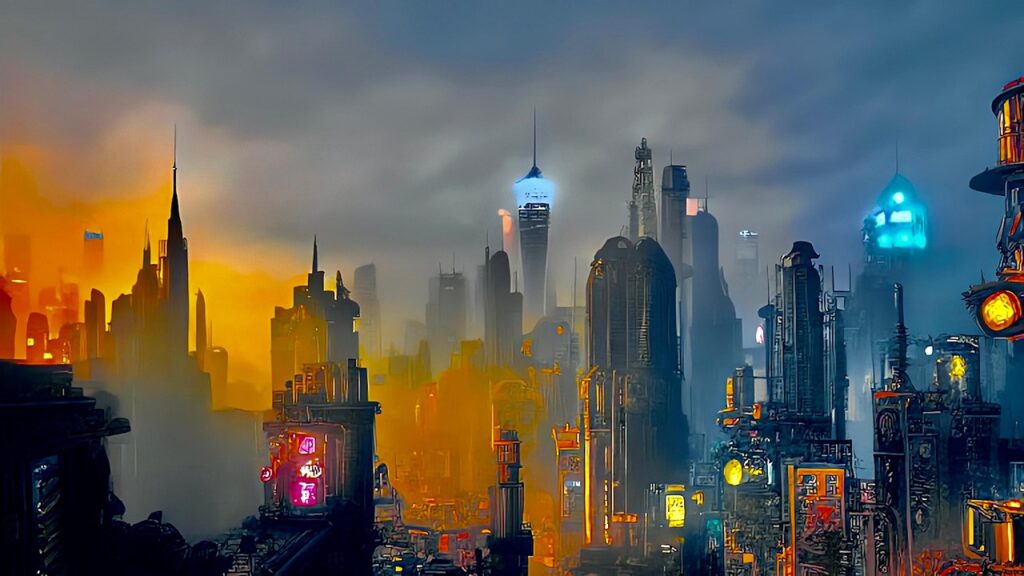 cyberpunk, city, neon, urban, architecture, skyscraper, building, lights, neon lights, abstract, art, steampunk, design, modern, utopia, utopian, ai-generated, science fiction, cyberpunk, cyberpunk, cyberpunk, cyberpunk, cyberpunk, utopia