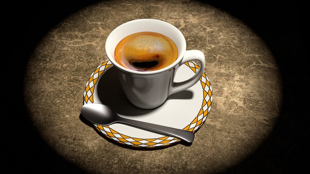 coffee, cup, coffee cup, still life, 3d, blender