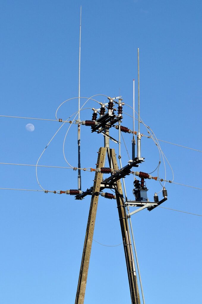 electricity, tension, energy, post, sky, nature, wire, blue sky