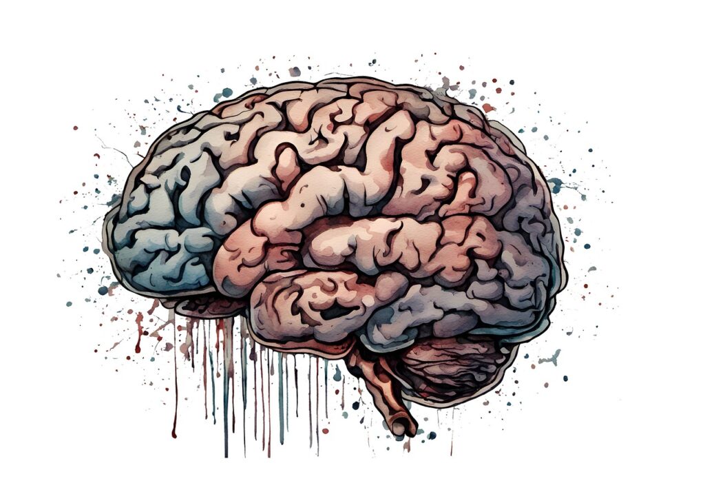 brain, clock, pressure, dementia, alzheimer's, think, reflect, dirt, watercolor, abstract, psychology, philosophy, cloud, ghost, ai generated, brain, brain, brain, brain, brain
