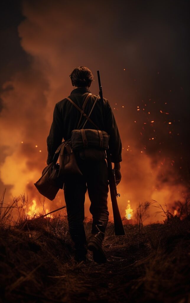 ai generated, soldier, battlefield, civil war, war, gun, weapon, war, war, war, war, war