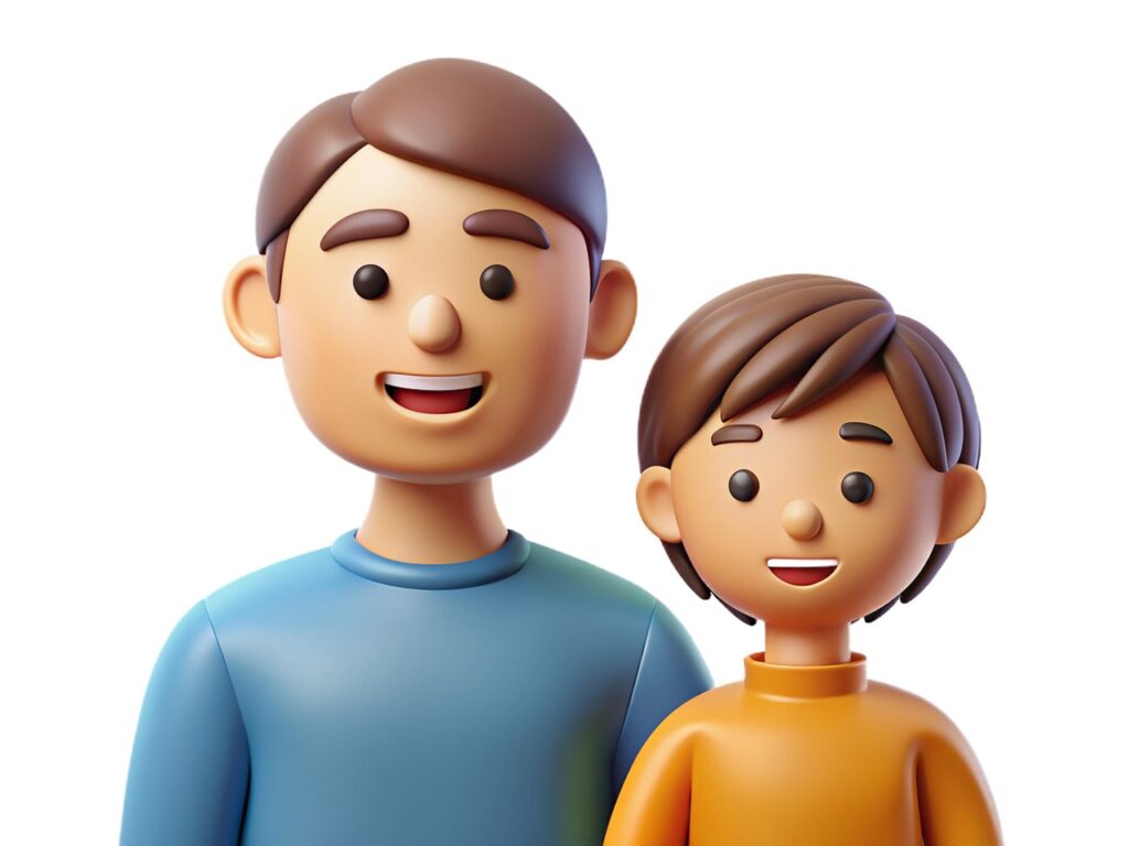 ai generated, father, son, family, paternity, cartoon, father, father, father, father, father, son, family, paternity, cartoon