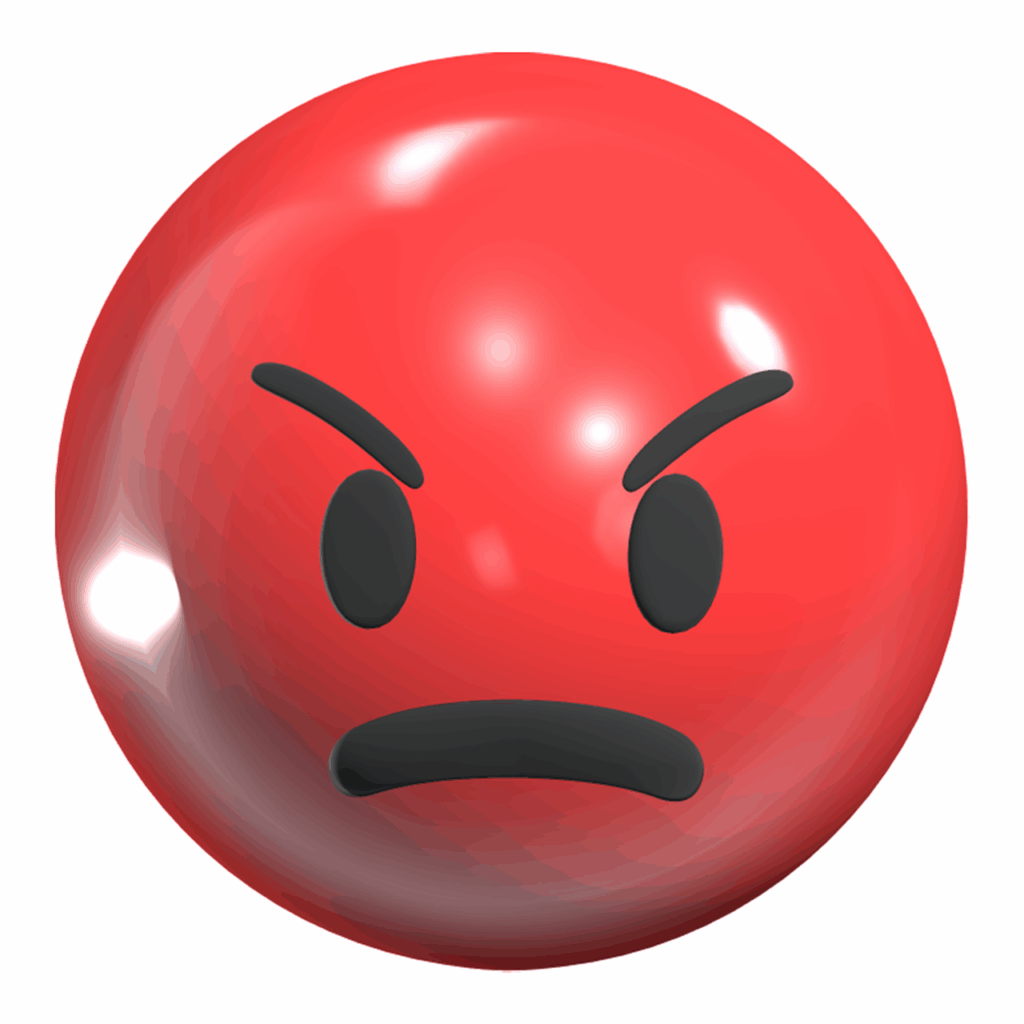 angry, mad, frustrated, upset, emotion, frown, emoji, 3d, expression, anger, emoticon