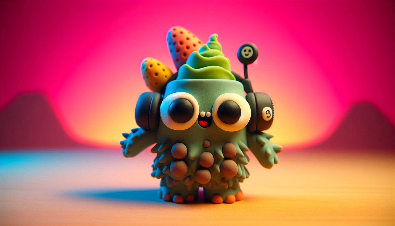 character design, monster figure, joyful monster, monster expression, cute and cuddly, vibrant character, friendly monster, monster icon, imaginative design, cartoonish, expressive monster, quirky monster, monster personality, playful avatar, monster rendering, vibrant illustration, cartoon monster, colorful monster, ai generated