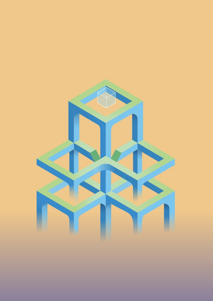 four-dimensional, structure, figure, optical illusion, blocks, space, visual illusion, interior design, fantasy