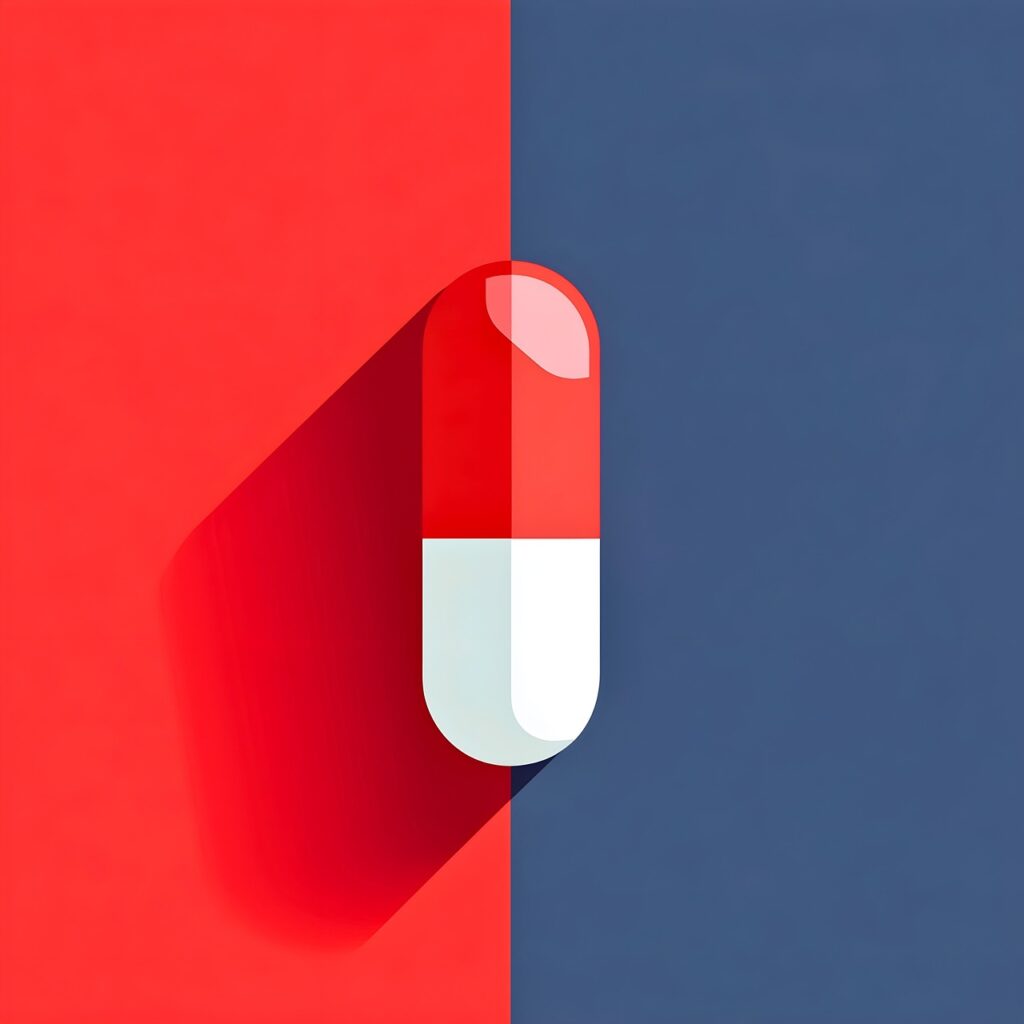 ai generated, capsule, pill, medicine, minimalist, classic, vibrant