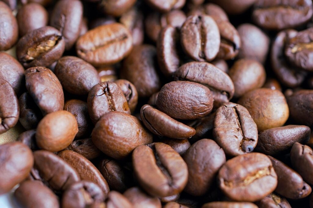 coffee, coffee beans, roasted, pattern, brown