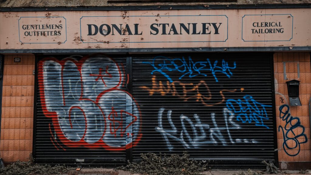 a wall with graffiti