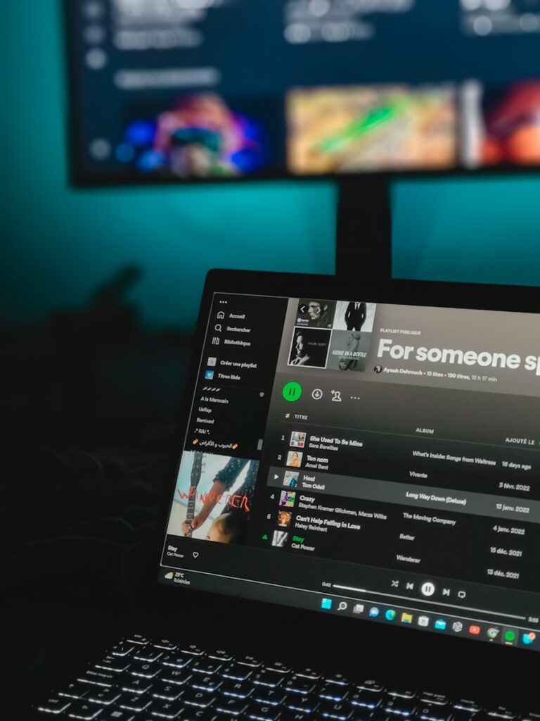 a laptop with a keyboard