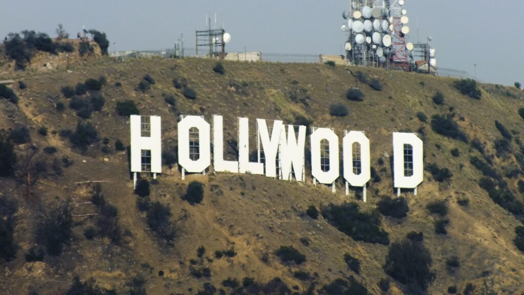 Hollywood sign on the hill