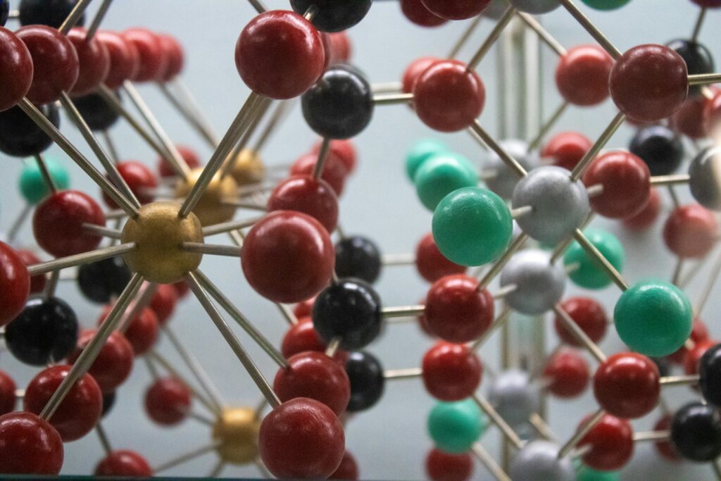 A close up of a model of a structure