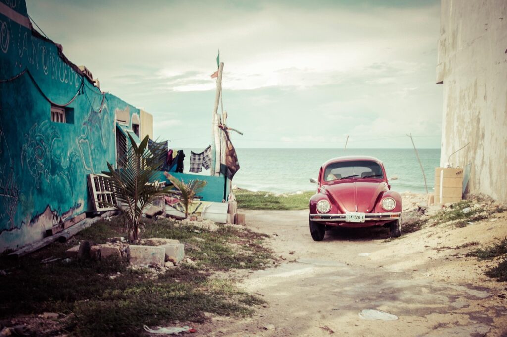 car, volkswagen, old, beetle, mexico, vehicle, vw beetle, red car, automobile, automotive, transportation, car wallpapers, parked car