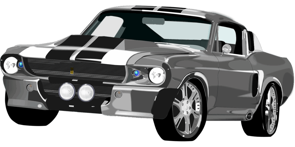 ford mustang, roadster, sports car, racing car, classic car, auto, car, fast, power, rims, tires, tuning, gray car, classic, retro, vintage, cut out, vehicle, car, car, car, car, car