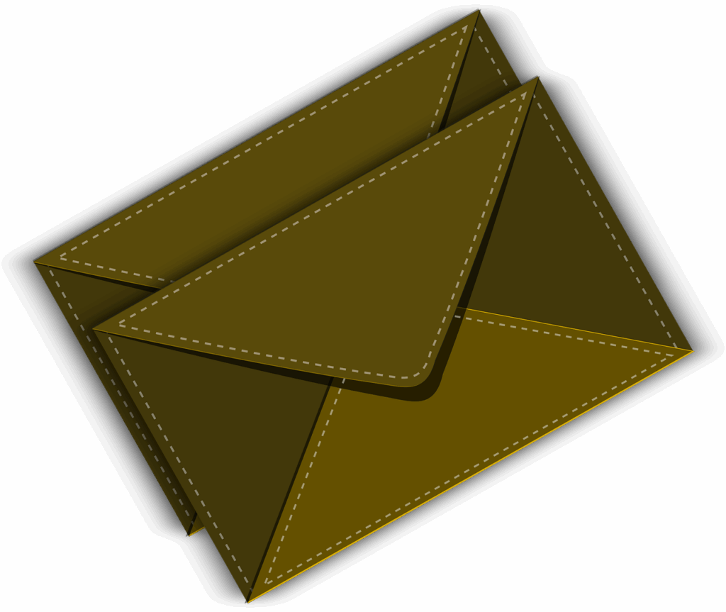 envelop, stitched, brown, letter, mail, email, post, e-mail