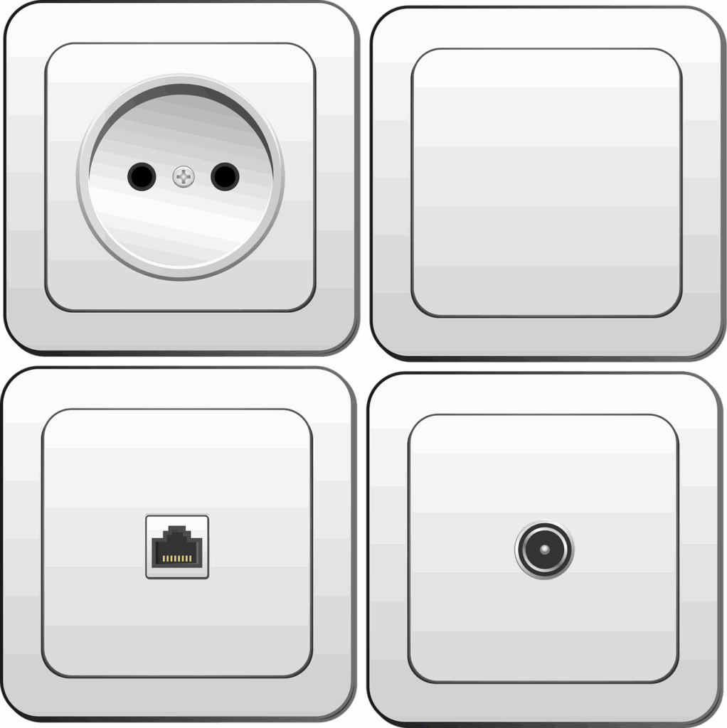 electronics, switch, plug socket, socket, plug, power, electricity, internet, television, power socket, receptacle, socket-outlet, jack, electrical outlet, electrical socket, outlet, power outlet, power point, socket outlet, tapping, wall outlet, wall socket, white, switch, switch, socket, socket, socket, socket, socket, plug, electricity, outlet, power outlet
