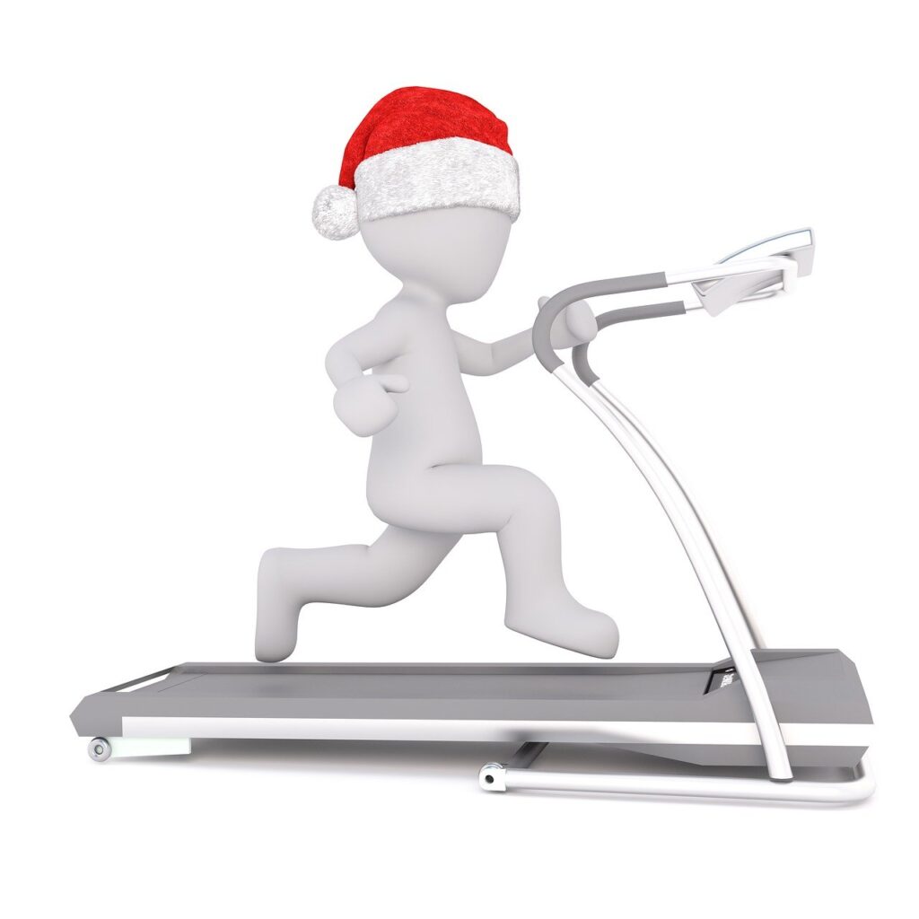 white male, 3d model, whole body, 3d, white, isolated, christmas, santa hat, treadmill, running, remove, calories, fat burning, combustion, sports, move, bikini figure, santa claus, x-mas, xmas, treadmill, treadmill, treadmill, treadmill, treadmill, fat burning