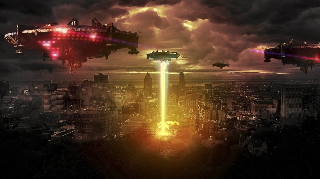 photo manipulation, alien, foreign, inhuman, night, dark, invasion, area 51, attack, war, storm, apocalypse, laser beam, shooting, photo montage, modern, colorful, fantasy, cinema billboard, movie, serie, tv, programs, cinema, hollywood, trailer, presentation, sample, city, people, future, lights, colors, visual art, artwork, poster, hidden, strange, mystery, alien, alien, alien, alien, area 51, war, war, war, movie, movie, movie, movie, movie, cinema, hollywood, future