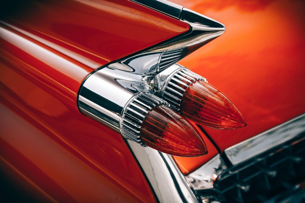 car, classic, tail lights, brake lights, car wallpapers, old, red car, car rear, vehicle, transportation, automobile, automotive, close up, chrome, retro, vintage