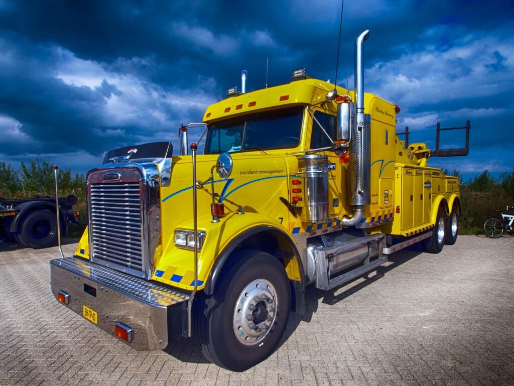 truck, vehicle, travel, semi, close-up, macro, sky, clouds, hdr, nature, large, transportation