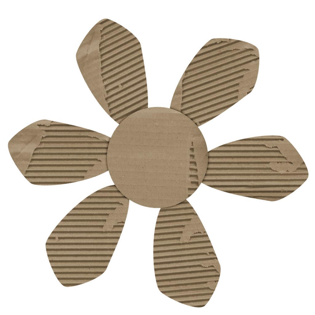 corrugated, cardboard, paper, flower, paper flower, nature, craft, brown, design, texture, decorative, scrapbooking, element