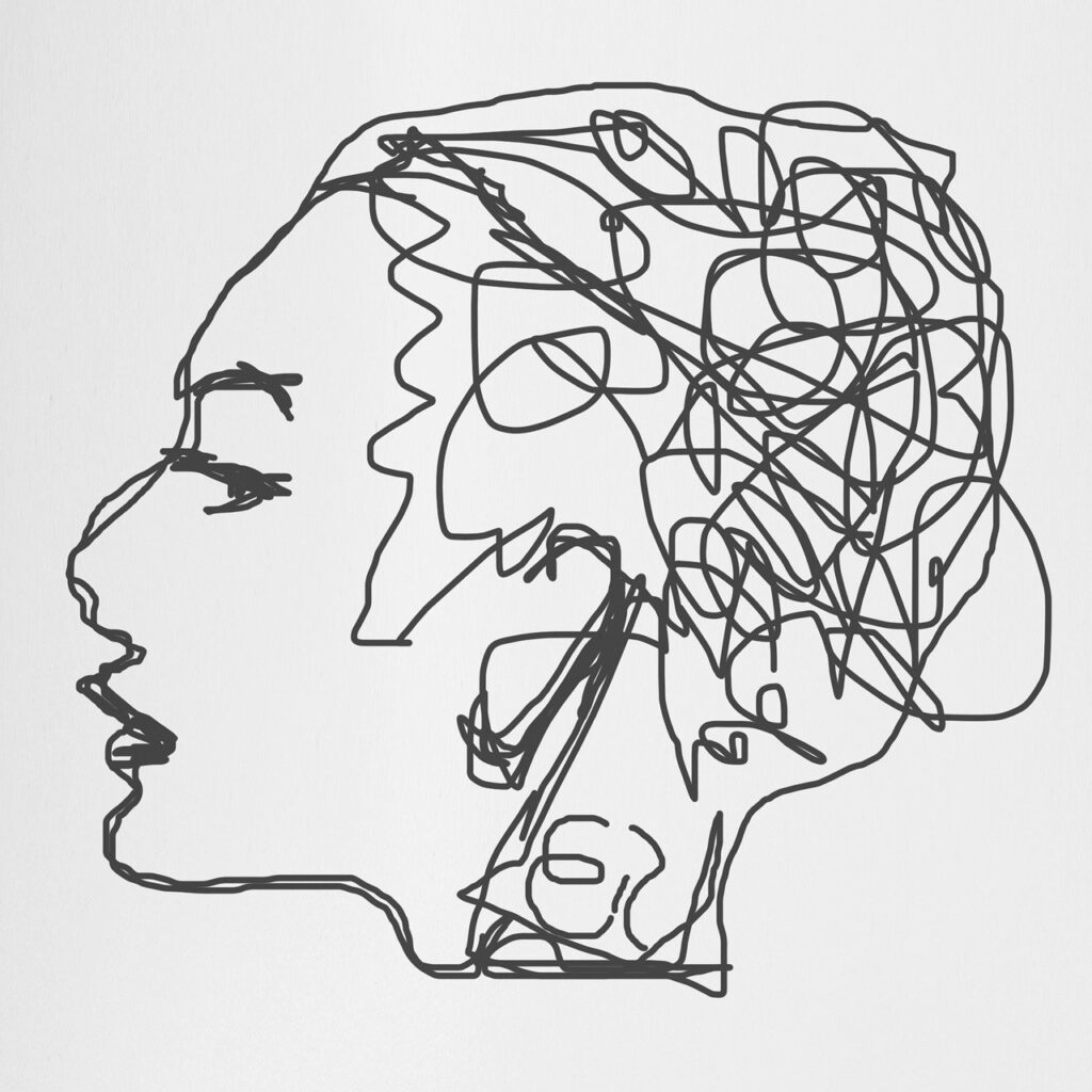 psychology, mind, thoughts, thought, fear, head, ideas, chaos, brain, doubt, concentration, insecurity, anxiety, drawing, equilibrium, open mind, closed mind, idea, uncertainty, logic, to draw, fantasia, scribble, strokes, doodle, mind, mind, chaos, anxiety, anxiety, anxiety, anxiety, anxiety
