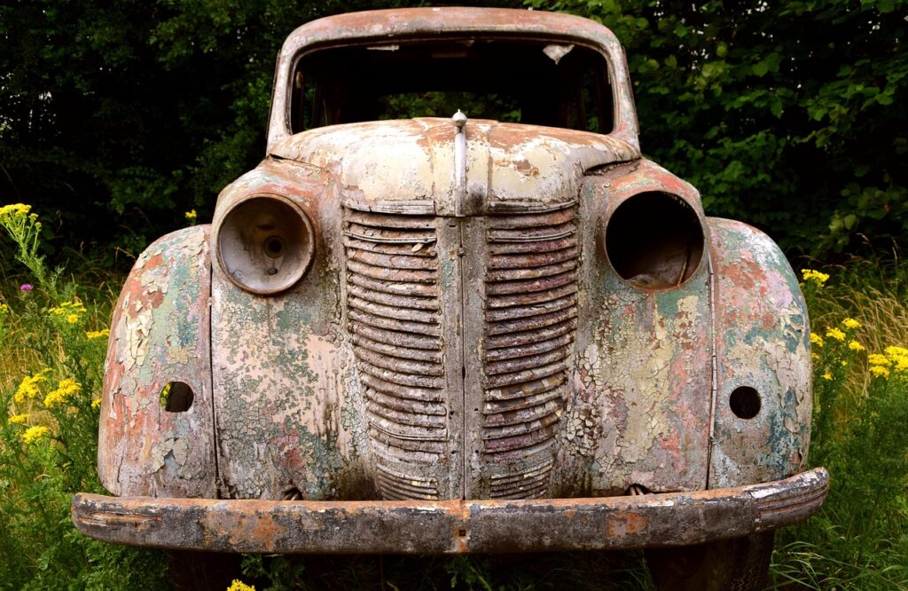 automobile, car, car wallpapers, scrap metal, old car, antique car, old, vehicle, veteran, classic, passenger cars, broken, rusty, second hand, used car, defect, repair, thrash metal, ephemeral, past, rust, frontal, memory, formerly, story, mysticism, weathered, metal