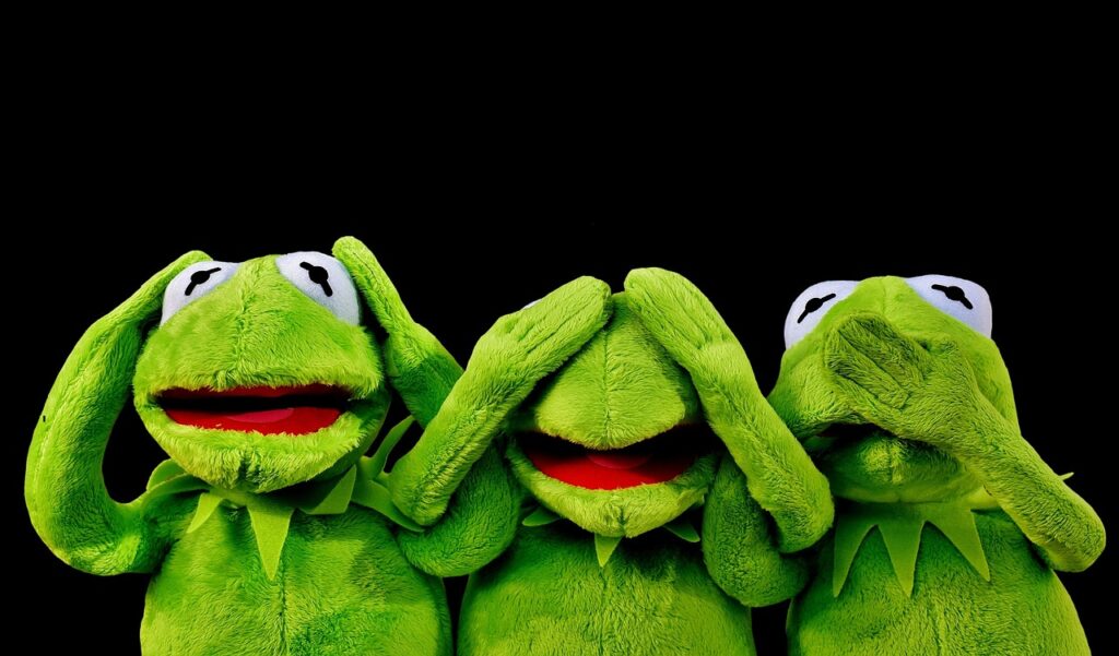 kermit, not hear, not see, not speak, funny, frogs, stuffed toys, plush, plush toys, stuffed animals, green, soft toy, funny, funny, funny, funny, funny