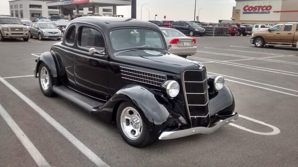ford, coupe, automobile, auto, vintage, car show