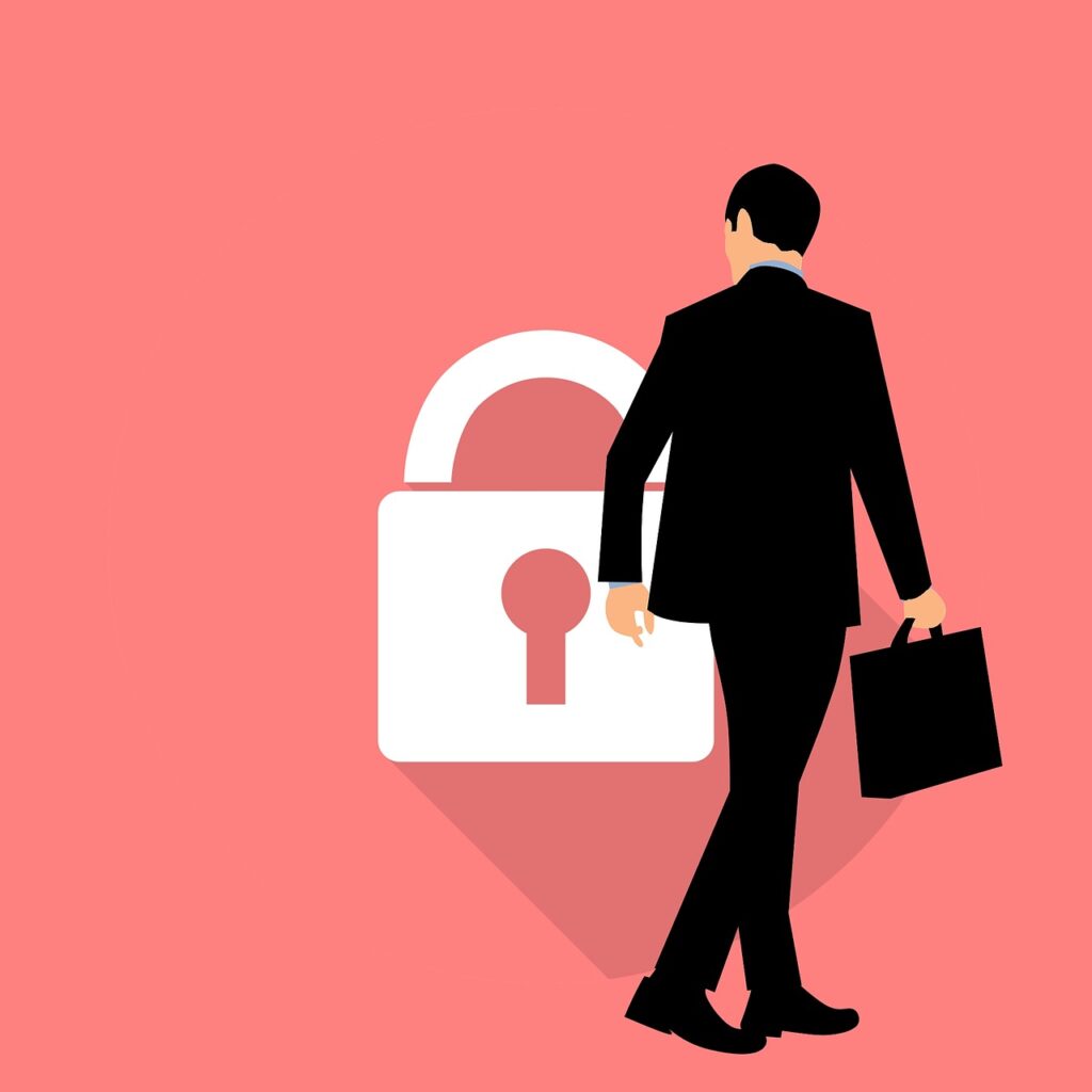 security, privacy, lock icon, padlock, door lock, safety, lock and key, safe, organization, business, back view, isolated, briefcase, full people, side, businessman, length body, suit, suitcase, model, boss, case, forward, guy, hold, look, man, manager, person, smart, stepping, success, tie, walking