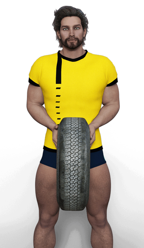 tire service, car tire, change, man, summer tires, muscular, masculine, person, pose, model, sawyer, 3dmann, 3d visualization, rendering, render, design, digital art, isolated, transparent