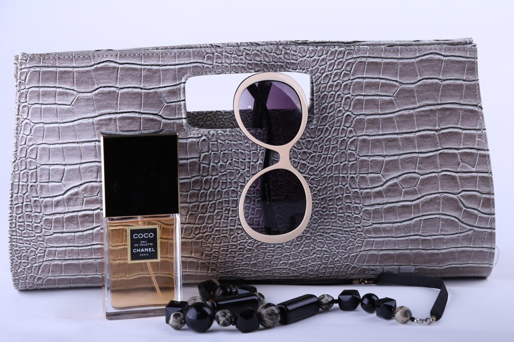 handbag, perfume, sunglasses, style, fashion