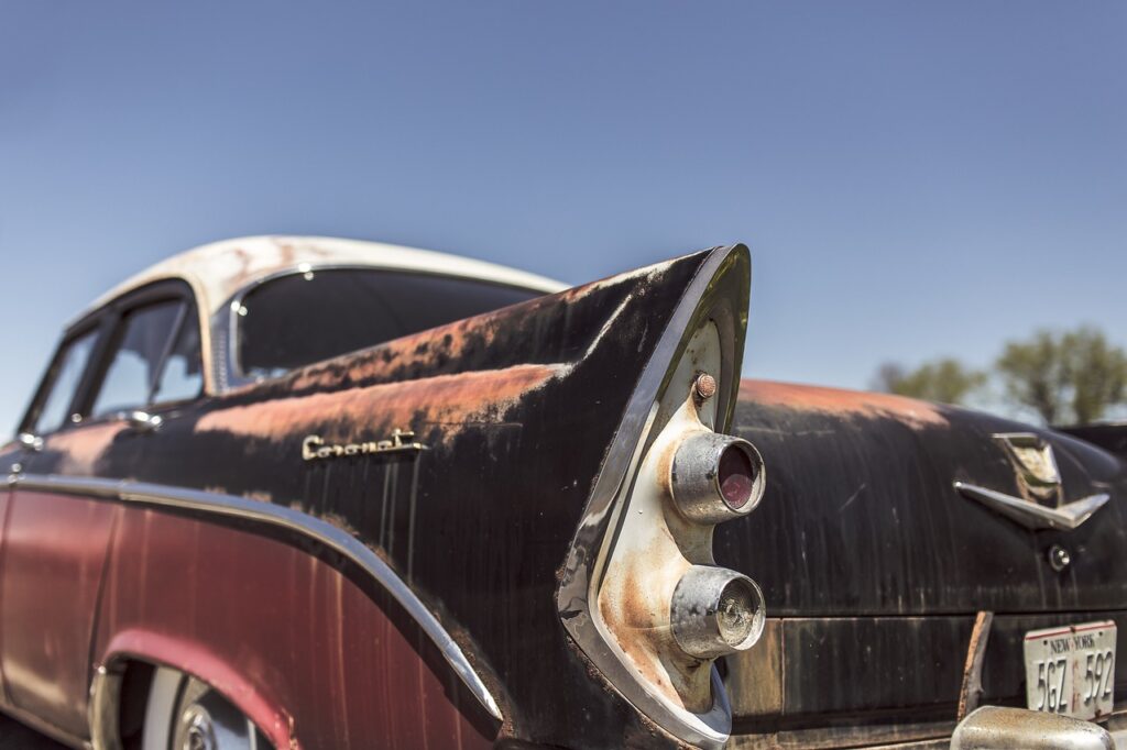 classic car, vintage car, oldtimer, retro, car, automobile, rear, rear lights, vintage, car wallpapers, oldschool, rust, tail lights, automotive