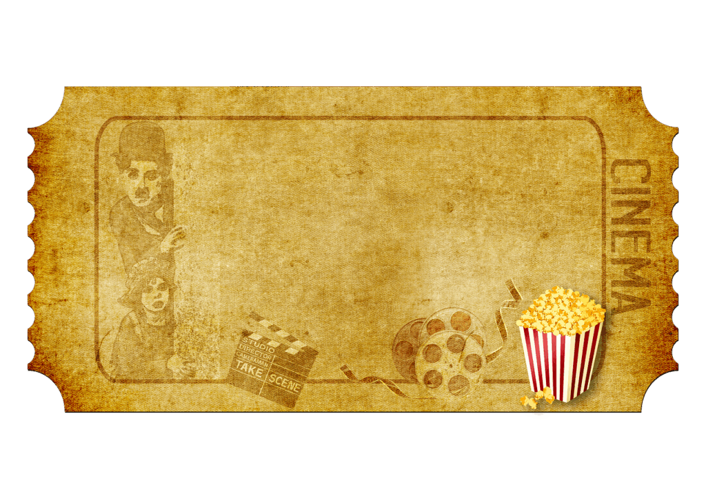 movie theater, demolition map, popcorn, film roll, charlie chaplin, coupon, isolated, gift, cinema ticket, date of birth, ticket, old, vintage, retro, voucher card, cinema voucher, old movies, gift idea, copy space, popcorn, ticket, ticket, ticket, ticket, ticket