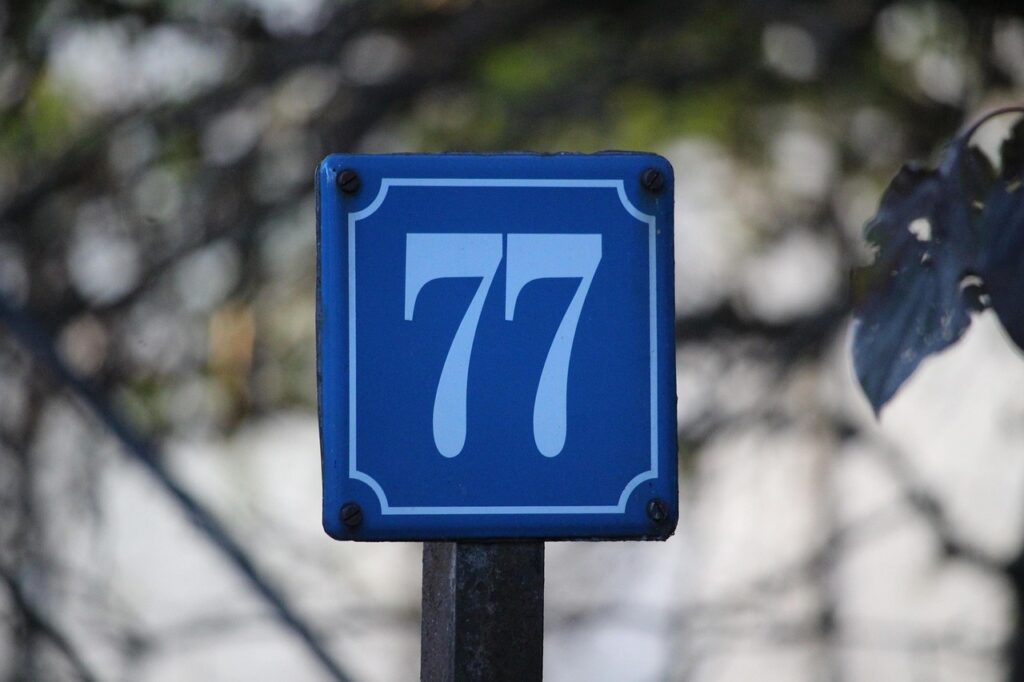number, house number, sign, blue, seven, seventy-seven, path, photography, number, number, number, number, number, house number, house number, house number, seventy-seven, seventy-seven