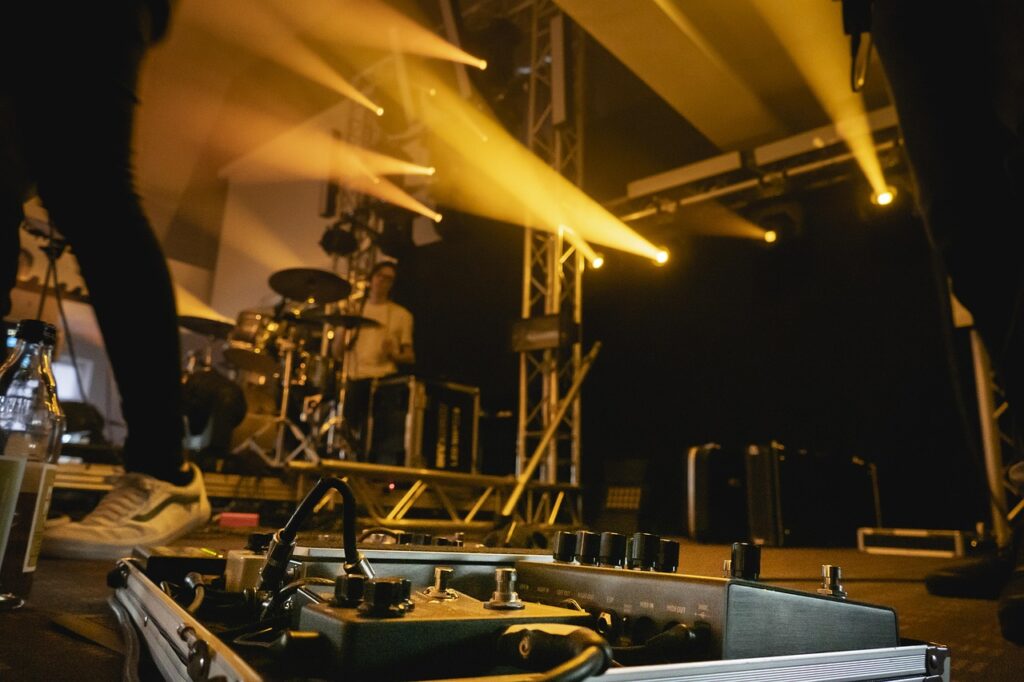 tape, stage, pedalboard, effects device, effect, light, fog, beam, beam of light, rock stage, concert, rocknroll, skirt, music, event, club, lighting, effect light, show, stage design, production, headlights, festival, occurs, stage, pedalboard, pedalboard, pedalboard, rock stage, rock stage, rock stage, rocknroll, stage design, stage design, stage design, stage design, stage design