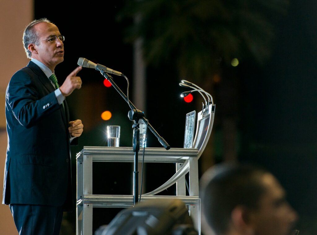 A man standing at a podium giving a speech