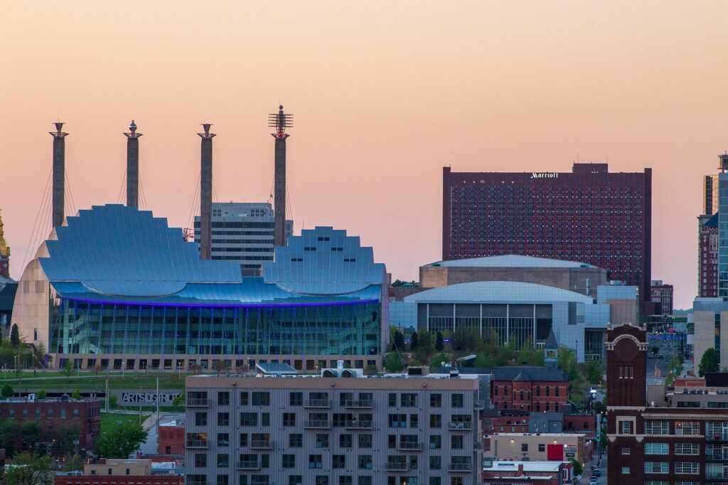 kansas city, dusk, beautiful, city, buildings, kaufmann center, kansas city symphony, kansas city, kansas city, kansas city, kansas city, kansas city